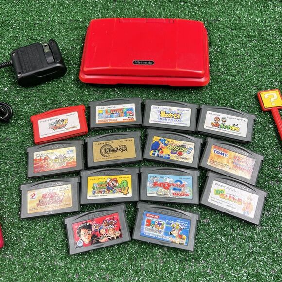 Nintendo DS NTR-001 Japan Import Lava Red Tested Working 14 Import Game - Picture 2 of 16